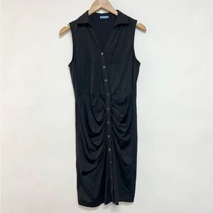 J. McLaughlin Black Button-Down Dress